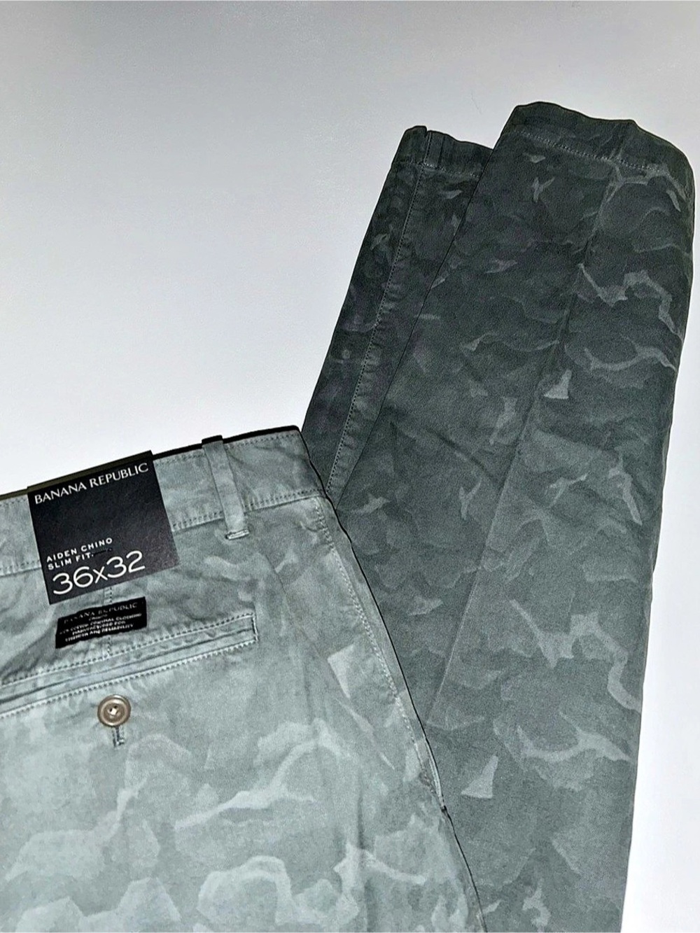 Banana Republic Aiden Chino Slim Fit Camo Chinos Cotton Waist 36x32 NWT